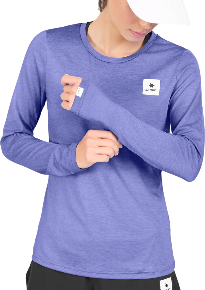 Saysky Clean Pace T-shirt met lange mouwen, M, Paars