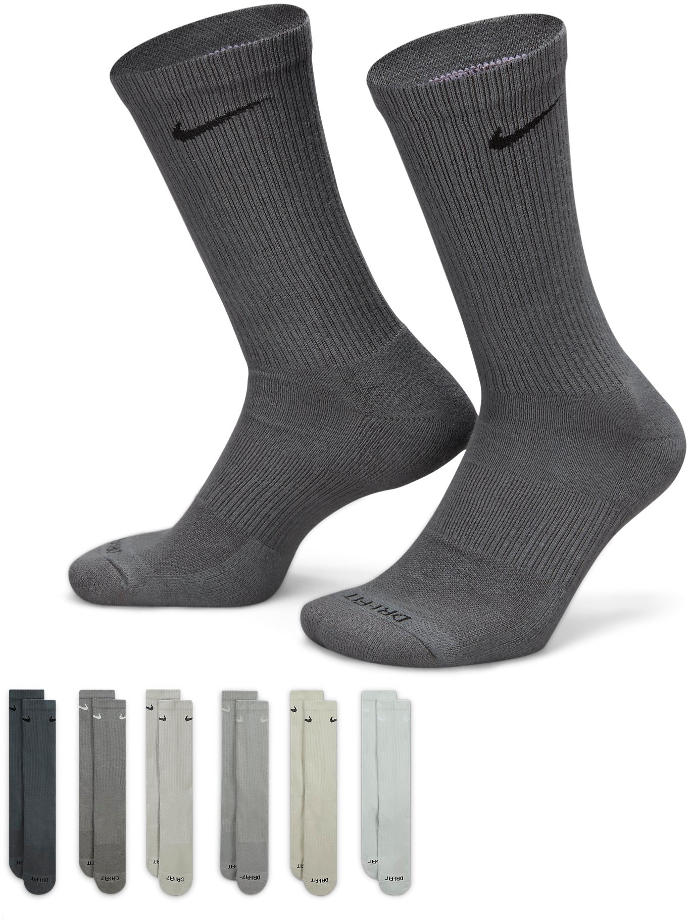Meias Nike Everyday Plus Cushioned Training Crew Socks (6 Pairs)