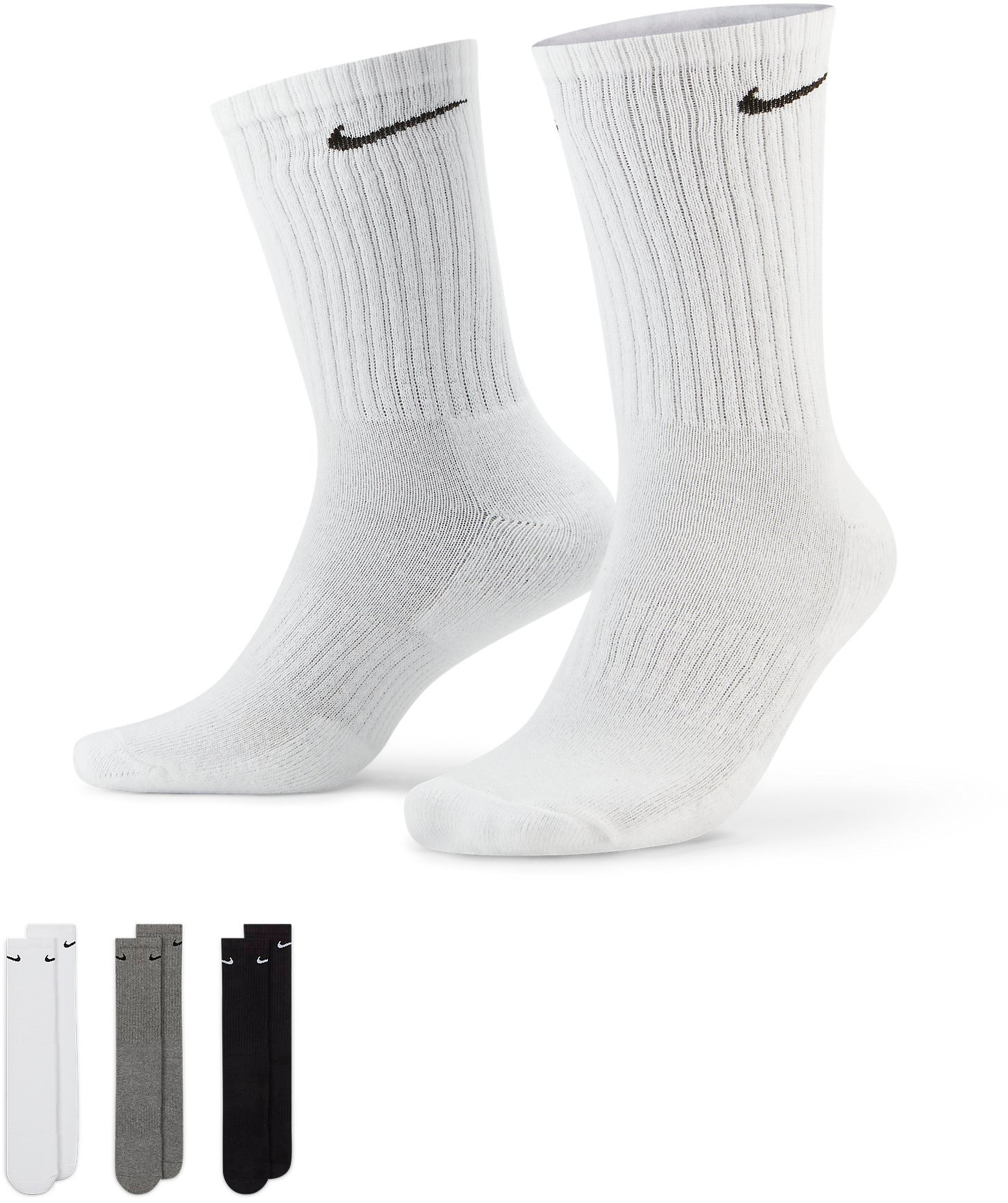 Středně vysoké tréninkové ponožky (3 páry) Nike Everyday Cushioned