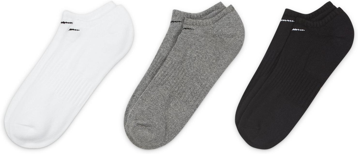 Sukat Nike Everyday Cushioned Training No-Show Socks (3 Pairs)