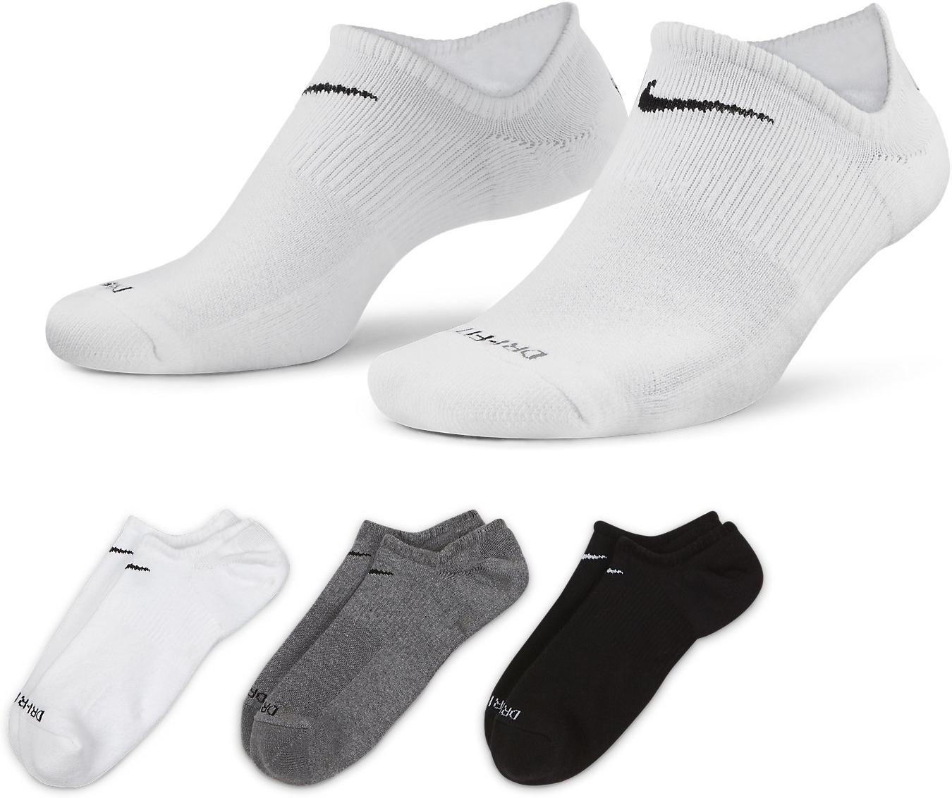 Nike Everyday Plus Cushioned Training No-Show Socks (3 Pairs)