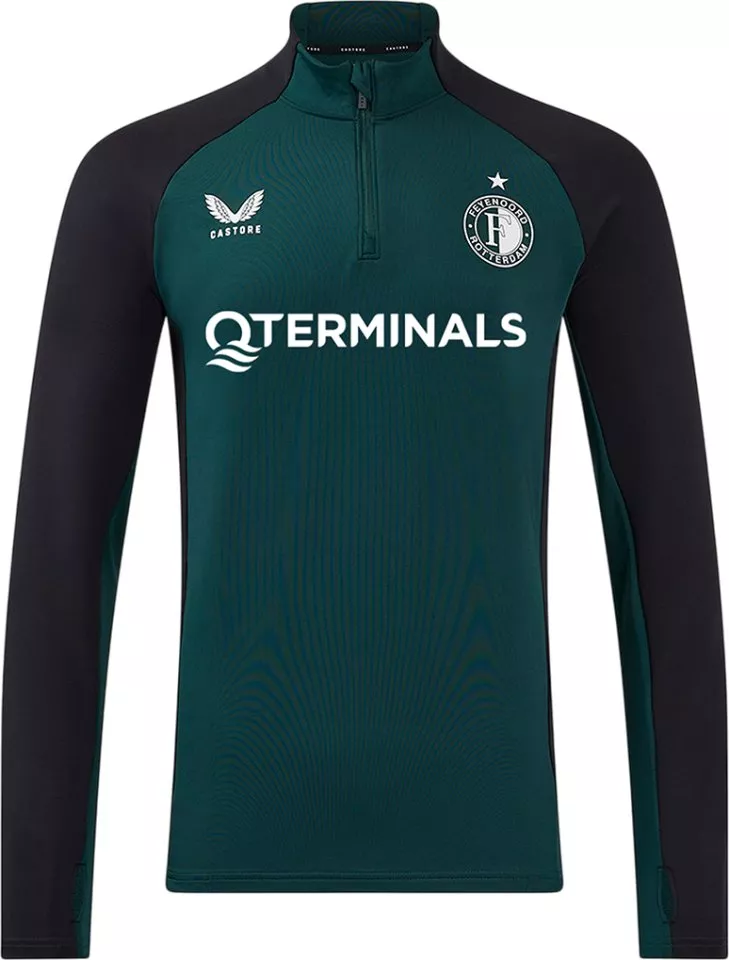 Castore Feyenoord Rotterdam Rise Pro Coaches 1/4 Zip Sweatshirt Kids Hosszú ujjú póló