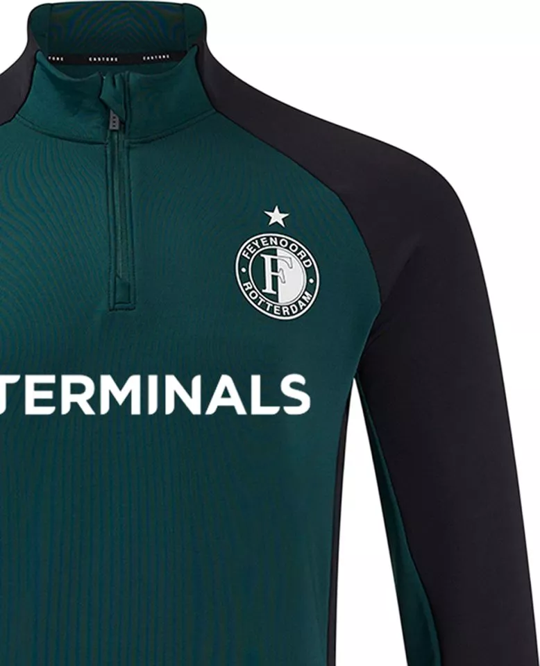 Castore Feyenoord Rotterdam Rise Pro Coaches 1/4 Zip Sweatshirt Kids Hosszú ujjú póló