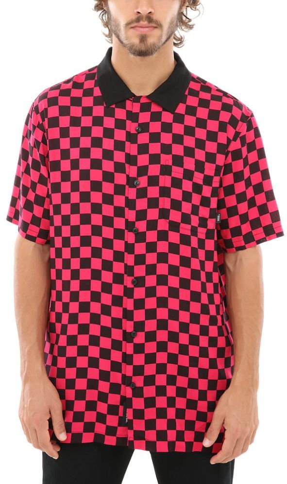 pink checkered vans shirt