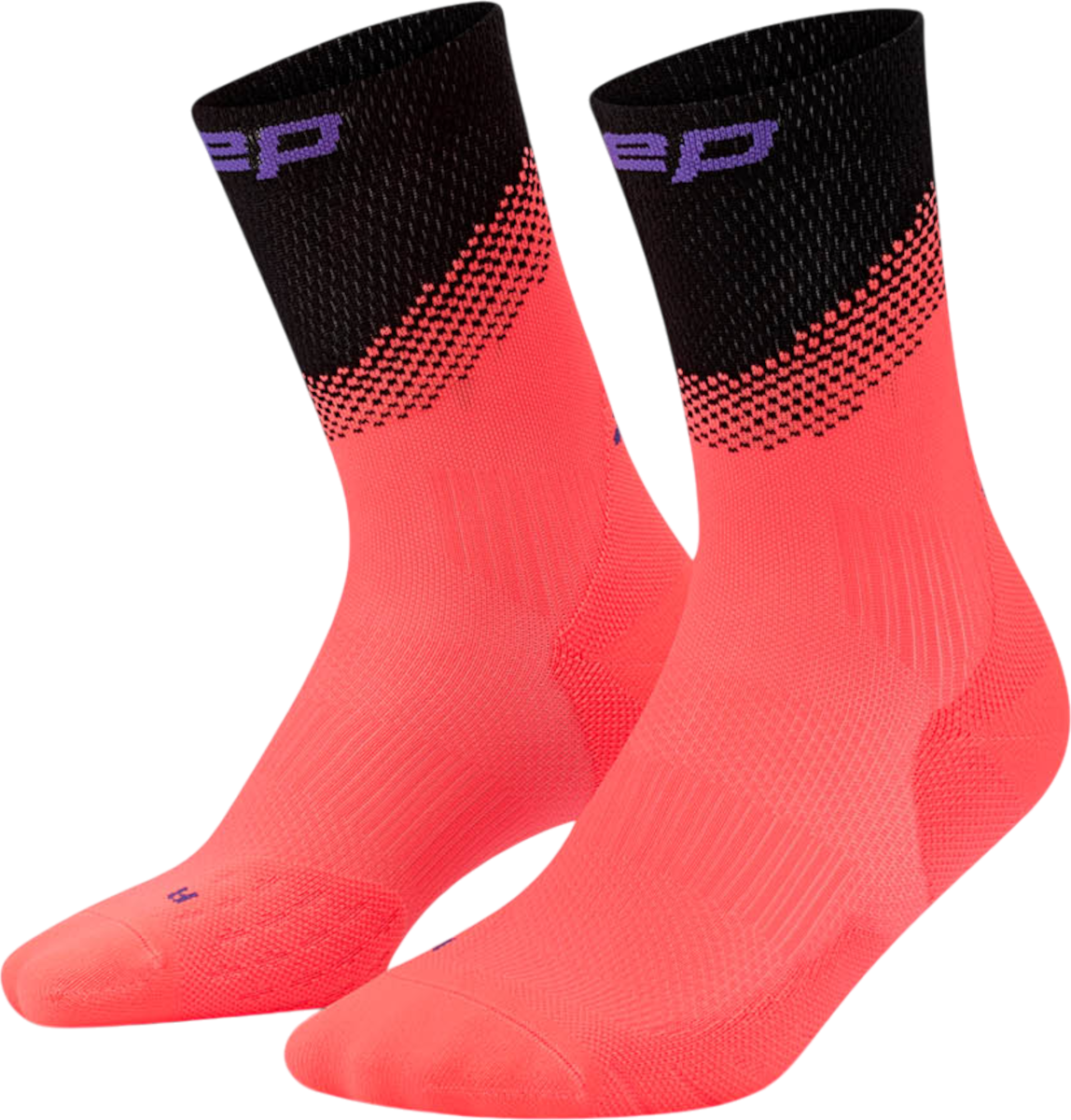 CEP EDT. Split mid-cut Sokken, V, Rood