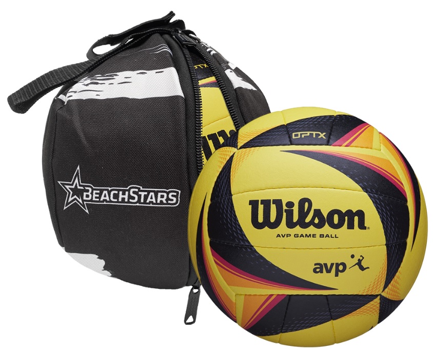 Míč na plážový volejbal s taškou Wilson WPV Beachstar Bundle
